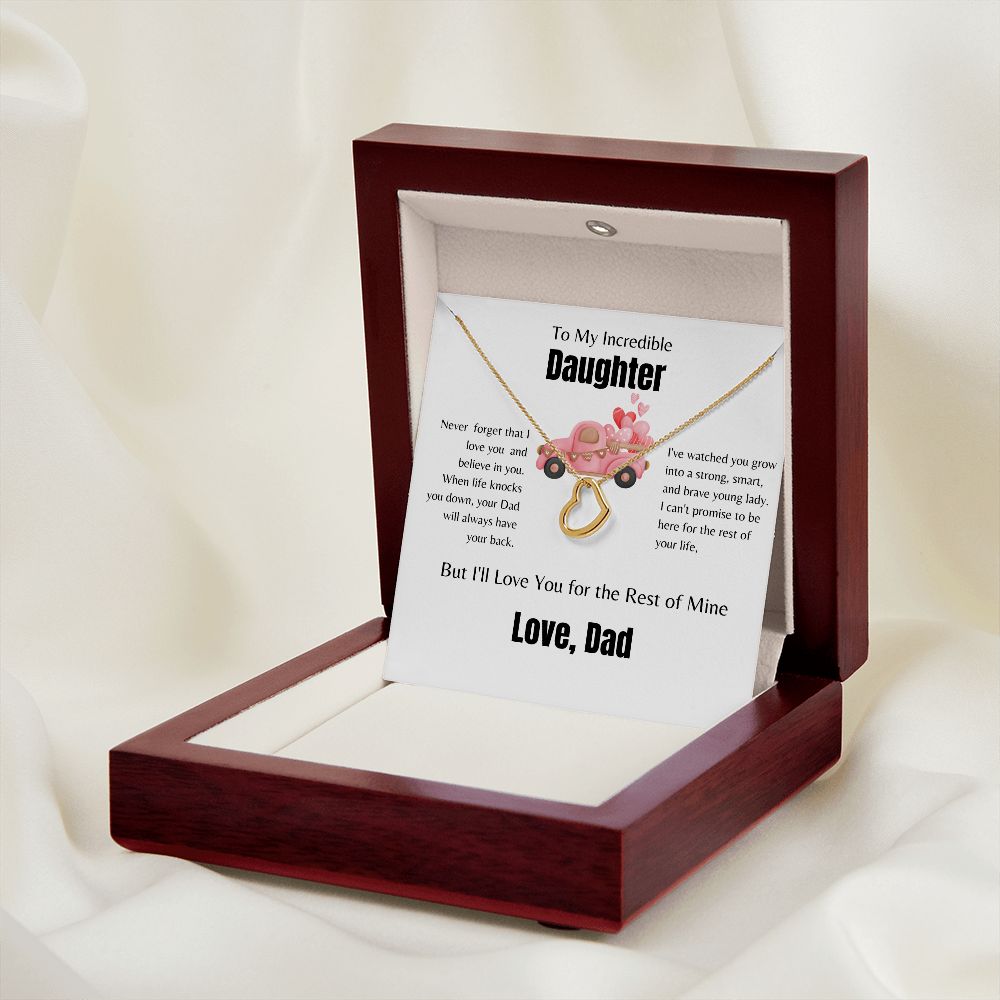 To My Incredible Daughter | Delicate Heart Necklace