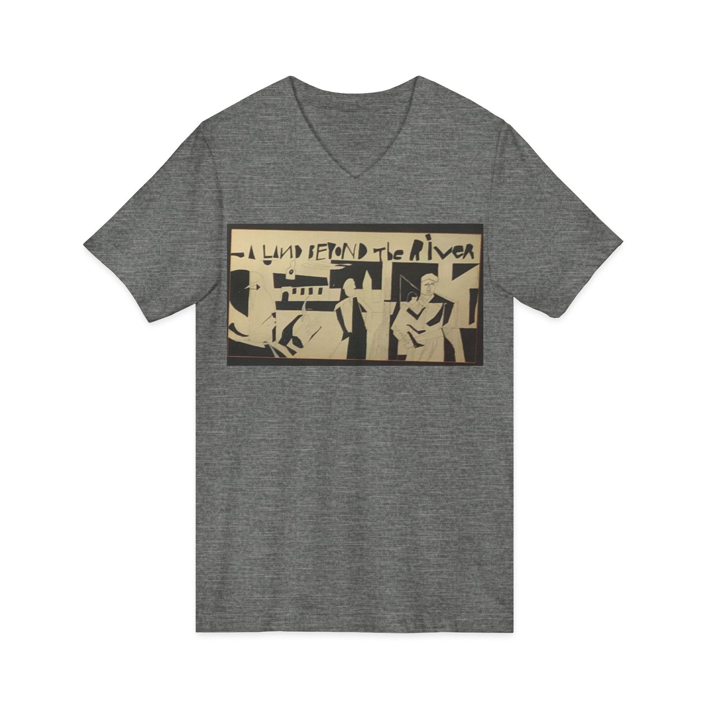 Romare Bearden |A Land Beyond The River |Artistic Unisex V-Neck Tee | Unique Gift for Art Lovers