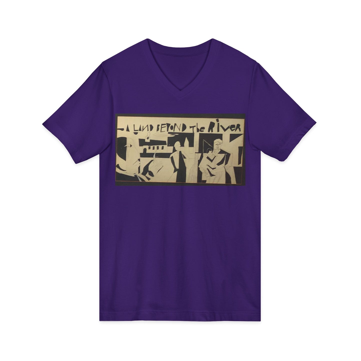 Romare Bearden |A Land Beyond The River |Artistic Unisex V-Neck Tee | Unique Gift for Art Lovers