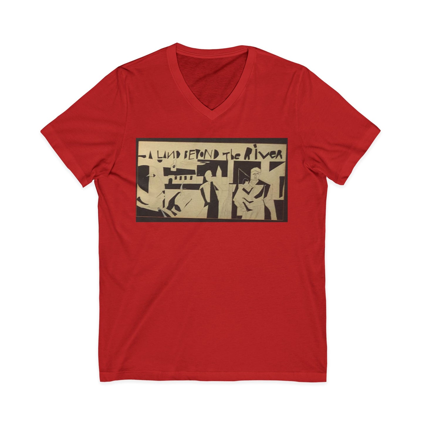 Romare Bearden |A Land Beyond The River |Artistic Unisex V-Neck Tee | Unique Gift for Art Lovers