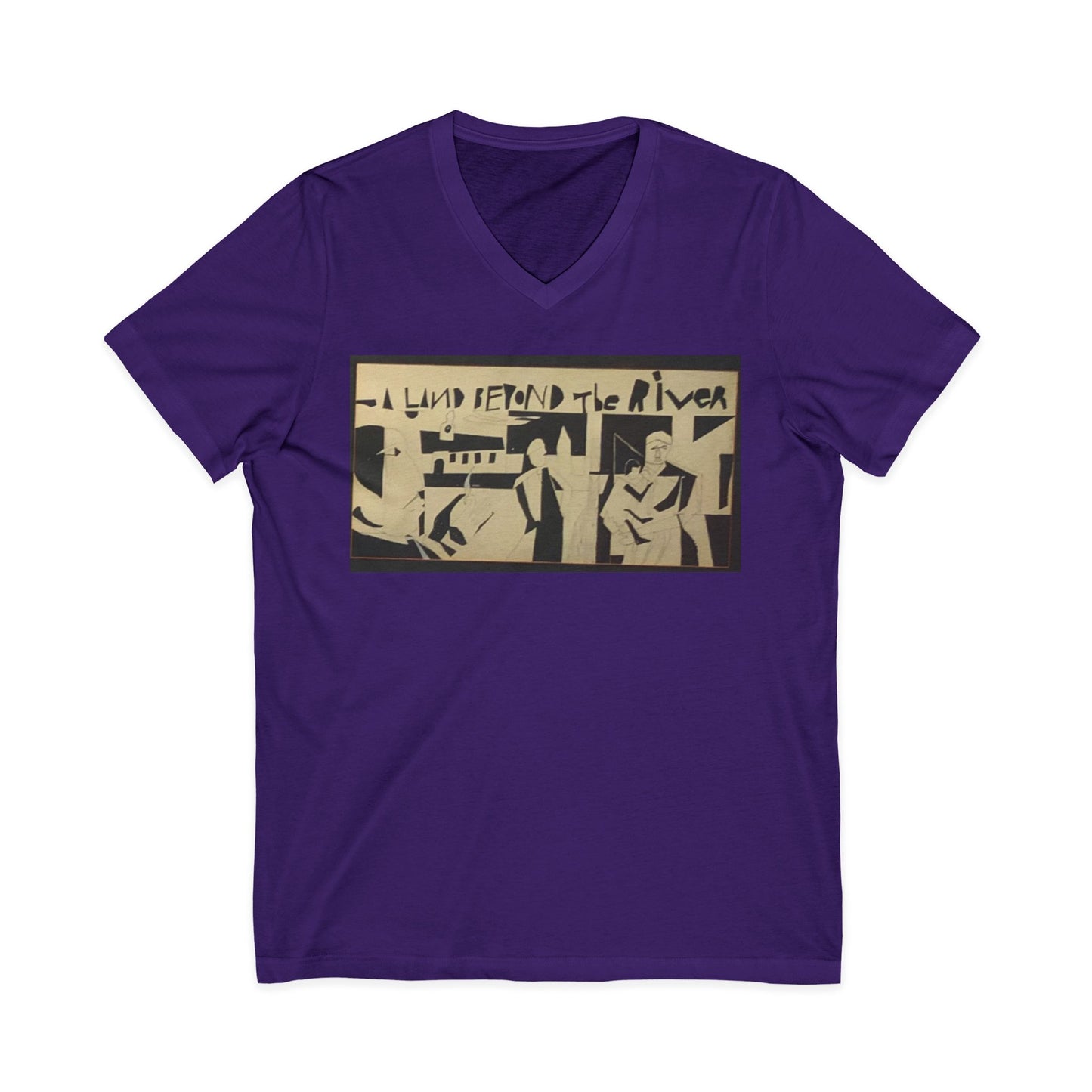 Romare Bearden |A Land Beyond The River |Artistic Unisex V-Neck Tee | Unique Gift for Art Lovers