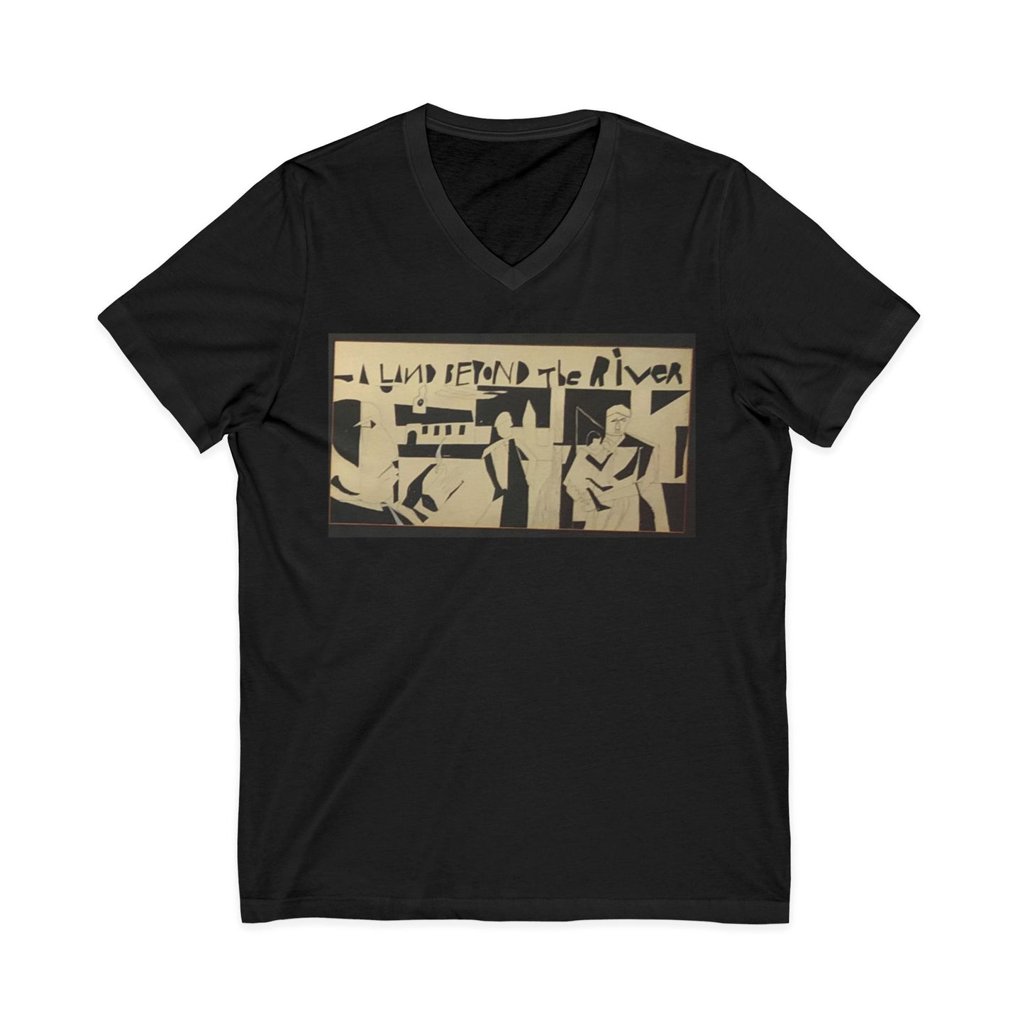 Romare Bearden |A Land Beyond The River |Artistic Unisex V-Neck Tee | Unique Gift for Art Lovers