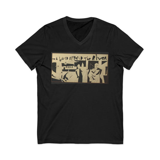 Romare Bearden |A Land Beyond The River |Artistic Unisex V-Neck Tee | Unique Gift for Art Lovers