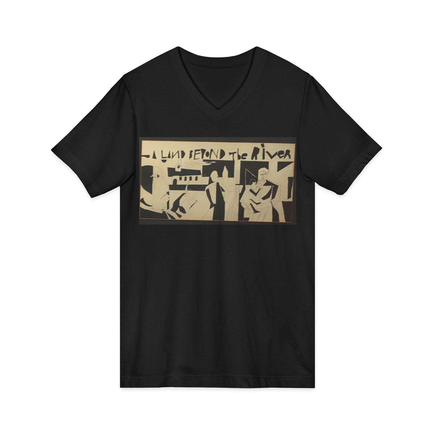 Romare Bearden |A Land Beyond The River |Artistic Unisex V-Neck Tee | Unique Gift for Art Lovers