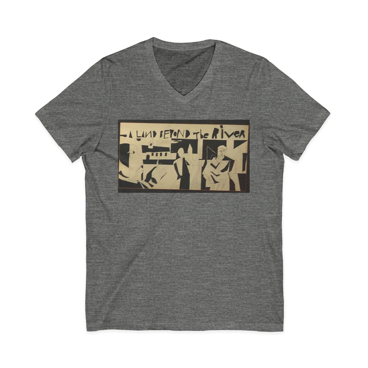 Romare Bearden |A Land Beyond The River |Artistic Unisex V-Neck Tee | Unique Gift for Art Lovers